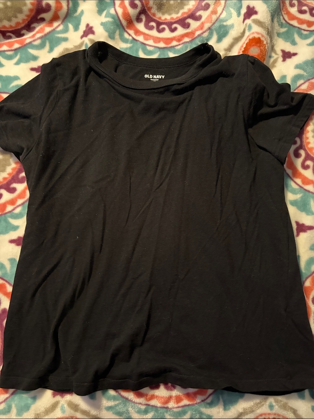 Old Navy Black Short Sleeve Crew Tee